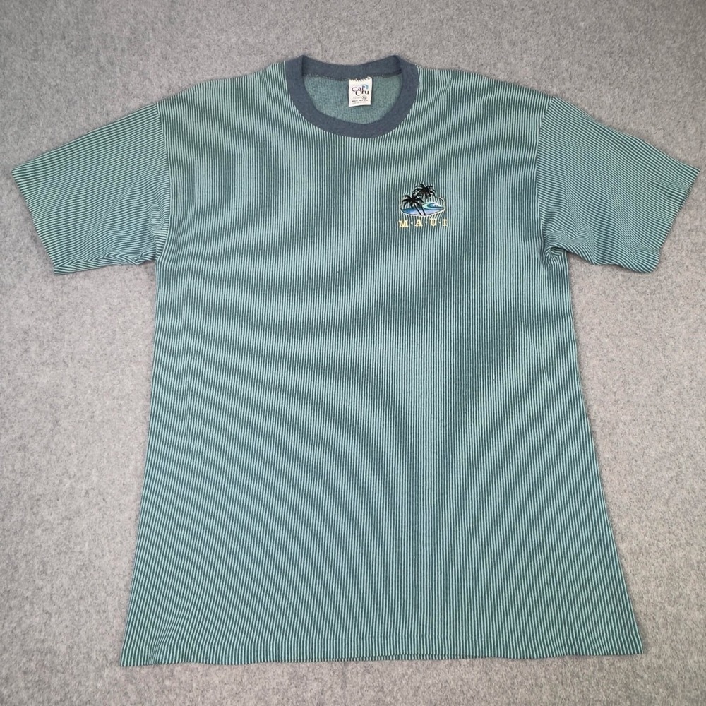 Vintage 80s Cal Cru Tubular‎ TShirt Size XL USA Embroidered Maui Aloha Hawaii - Picture 2 of 8